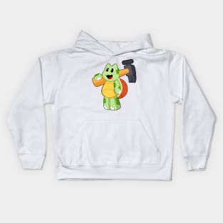 Turtle Handyman Hammer Kids Hoodie